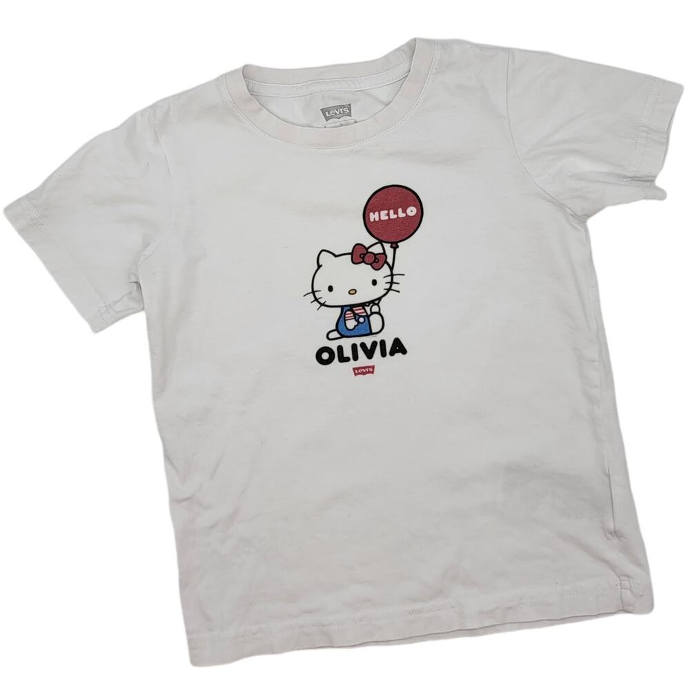 Levi's Hello Kitty 100% Cotton "Olivia" White T-shirt - Kids/ Size 7